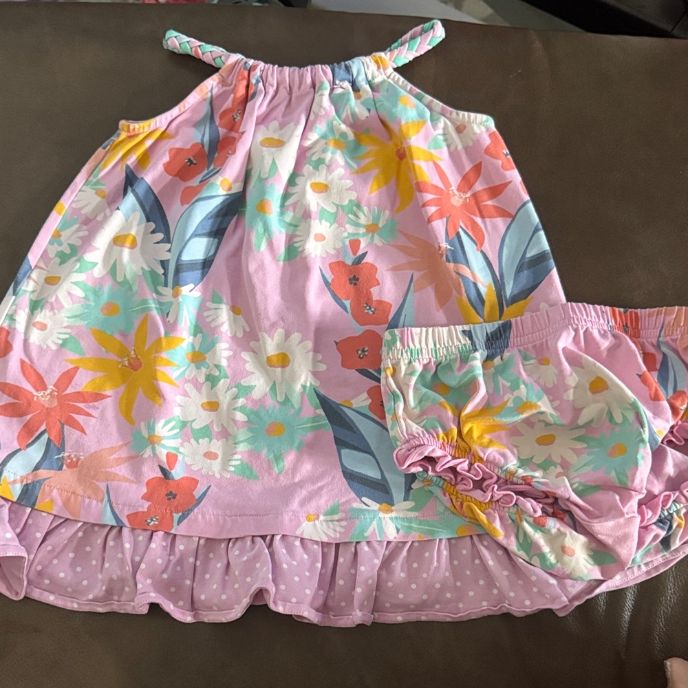 Matilda Jane Floral Kids Matching Set - Pink, Yellow, Blue